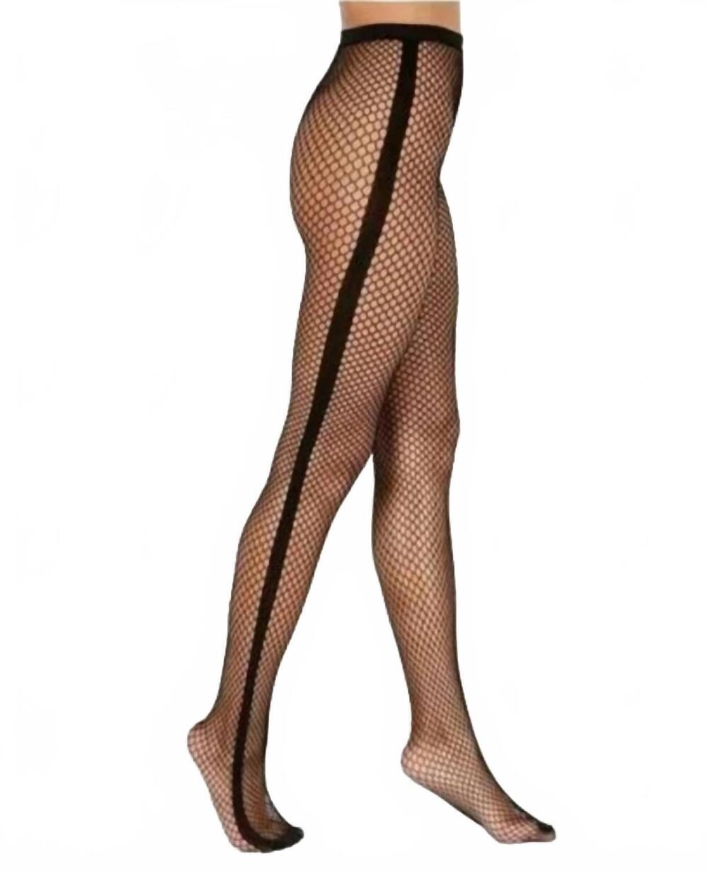 NEW I.N.C. INTERNATIONAL CONCEPTS women's thick tuxedo fishnet tights in black